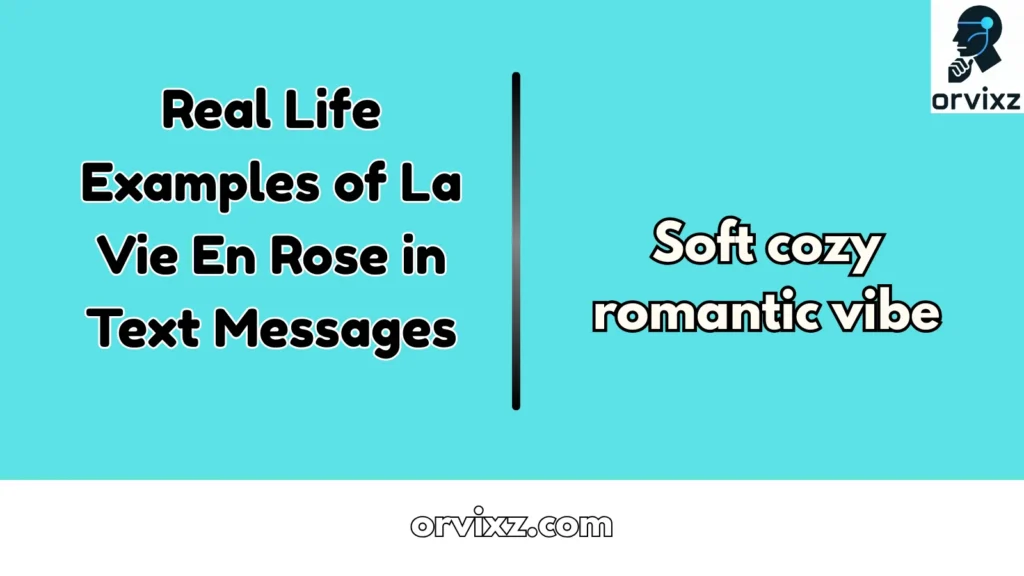 Real Life Examples of  La Vie En Rose in Text Messages