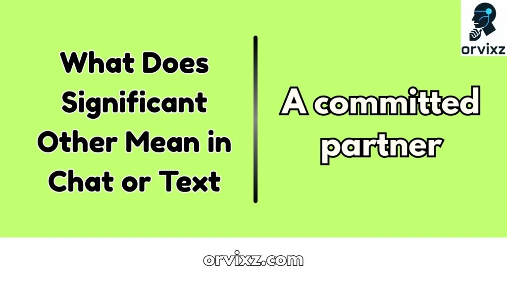What Does Significant Other Mean in Chat or Text