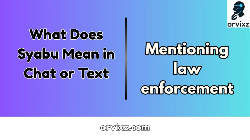 What Does Syabu Mean in Chat or Text