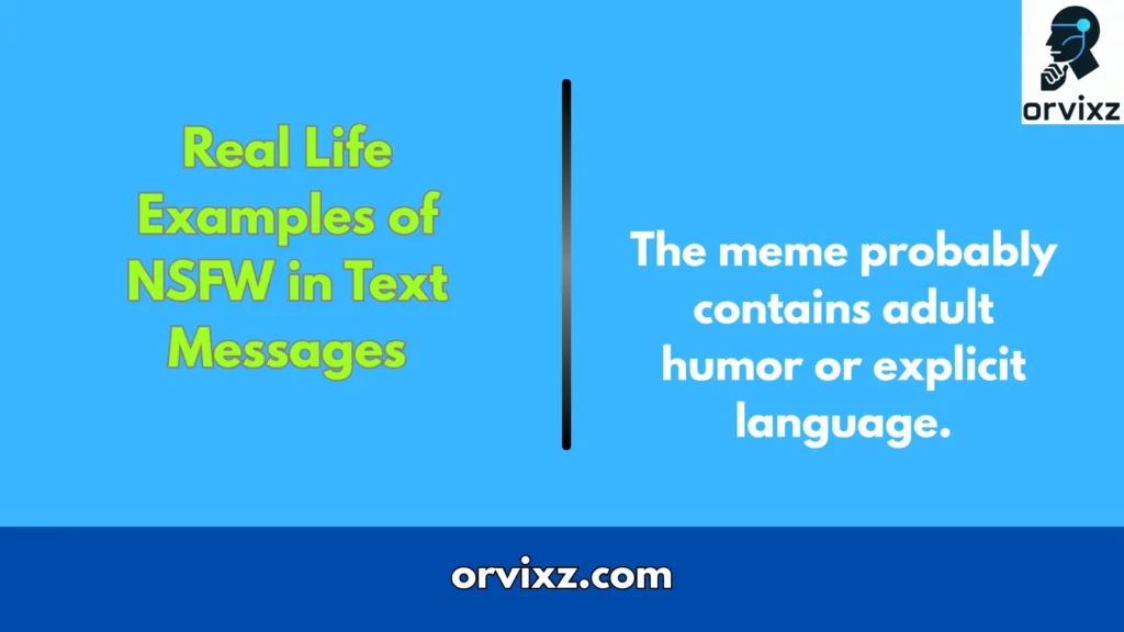Real Life Examples of NSFW in Text Messages