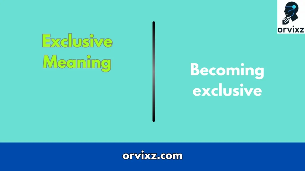 Exclusive Meaning