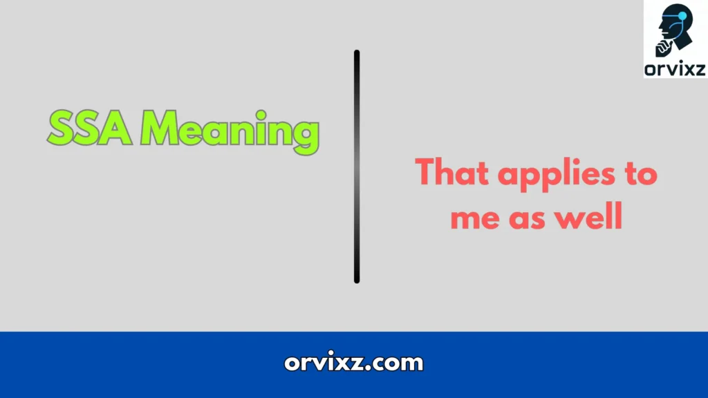 SSA Meaning