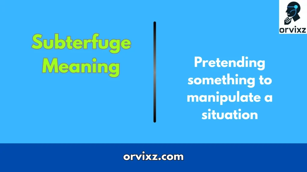 Subterfuge Meaning
