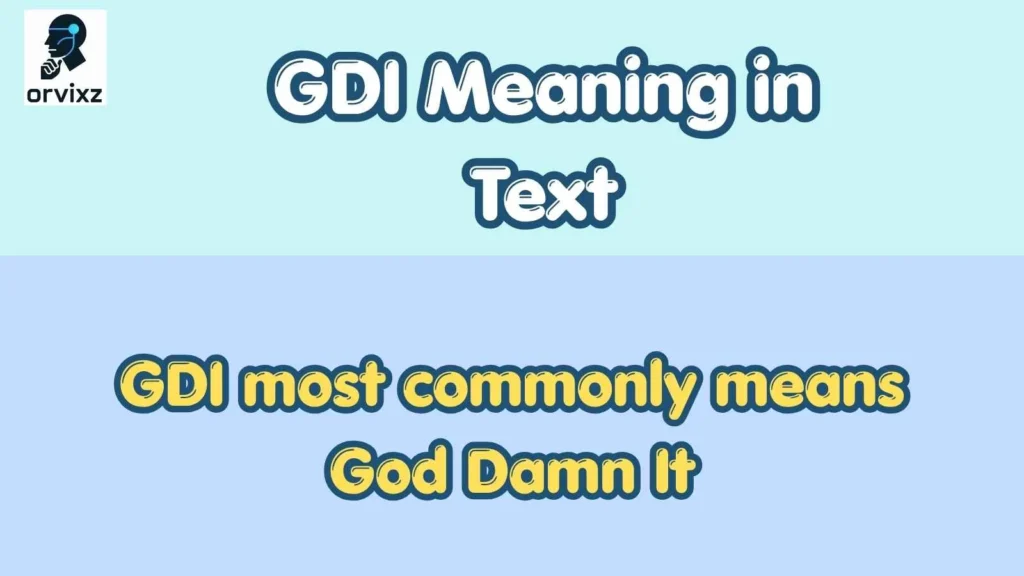 GDI Meaning in Text