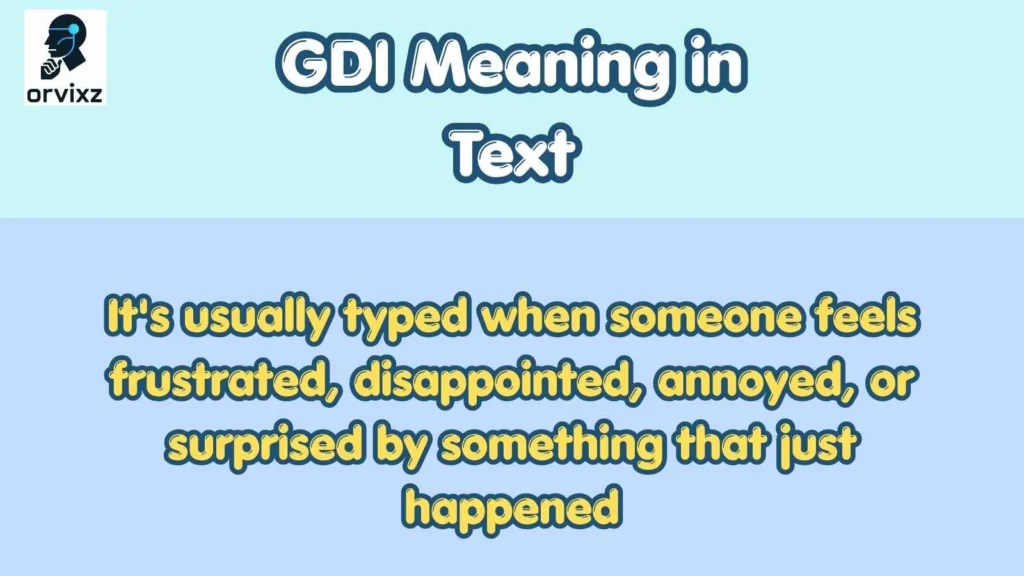 GDI Meaning in Text