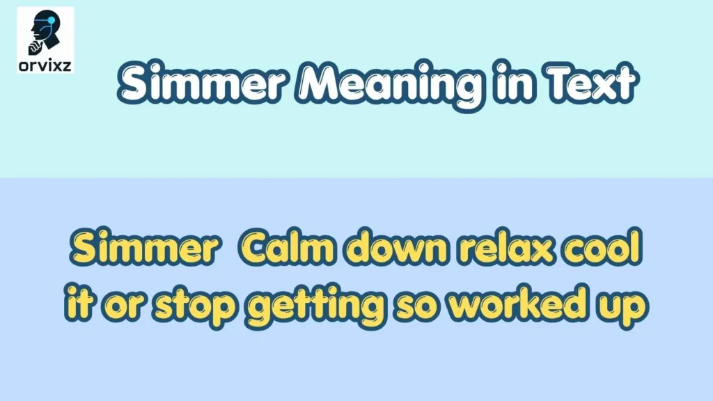 Simmer Meaning in Text