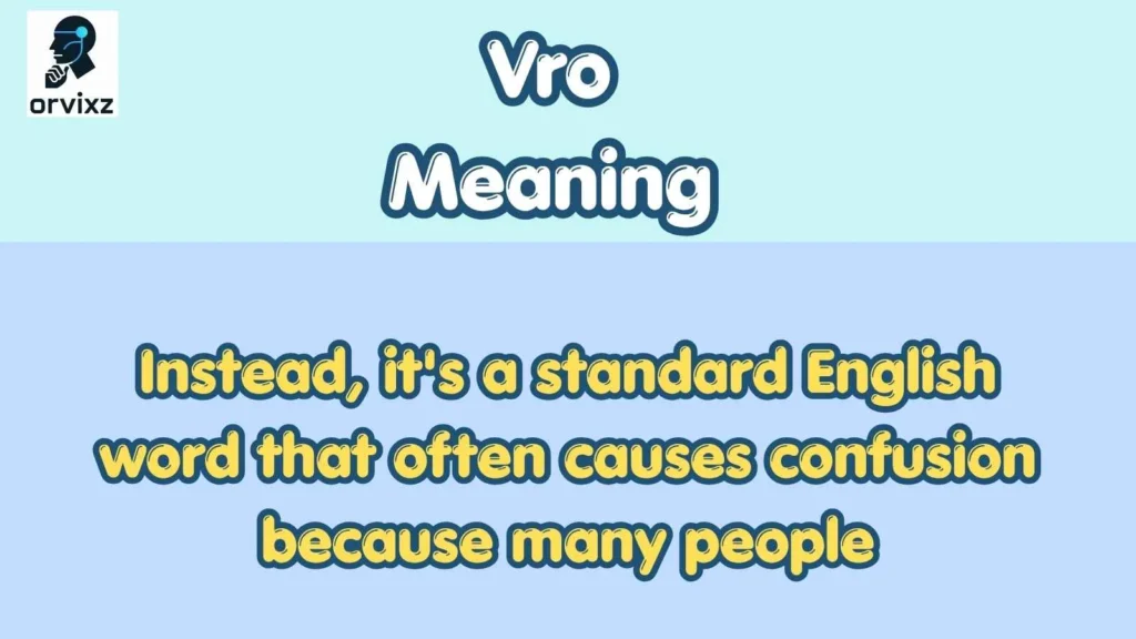 Vro Meaning